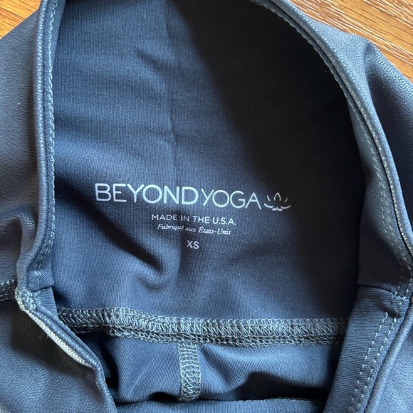 Beyond Yoga Heather Rib High Waisted Legging Navy Shine XS NWT - Picture 5 of 10